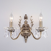 Бра Elisha 3281/2 античная бронза / прозрачный хрусталь 