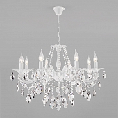 Подвесная люстра Veletta 10108/8 белый/прозрачный хрусталь Strotskis 