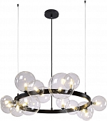 Подвесная люстра AGATA AGATA SP15 V2 BLACK/TRANSPARENTE 