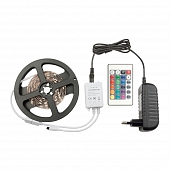 Светодиодная лента  ULS-Q211 5050-30LED/m-IP20-3M-RGB RRP24C24 Комплект светодиодной ленты с адаптером и контроллером 