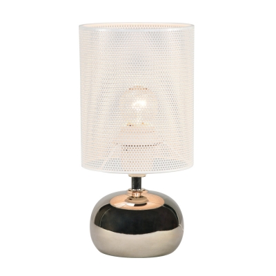 Интерьерная настольная лампа  UML-B307 E14 SILVER/WHITE