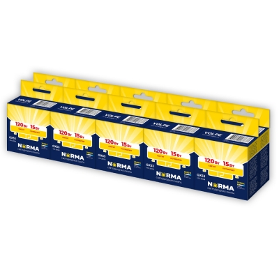 Лампочка светодиодная NORMA LED-GX53-15W/3000K/GX53/FR/NR SET10