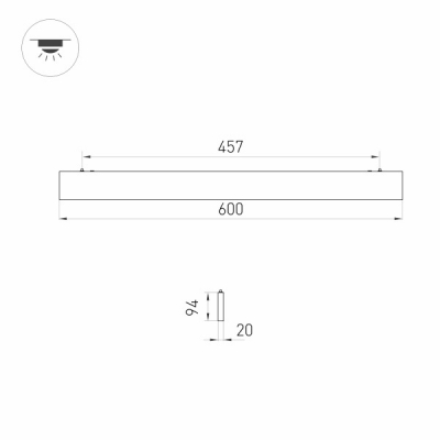 Подвесной светильник ALT-LINEAIR-FLAT-UPDOWN 031527
