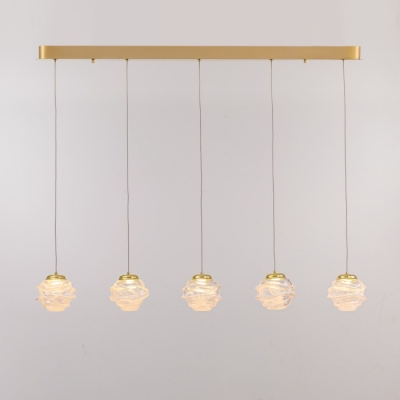 Подвесной светильник MD25030003 MD25030003-5B gold/clear