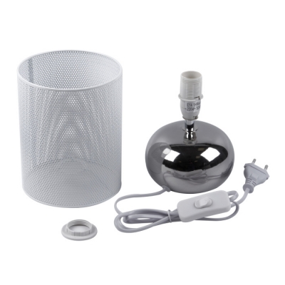 Интерьерная настольная лампа  UML-B307 E14 SILVER/WHITE