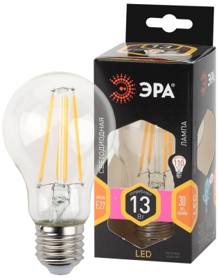 Лампочка светодиодная филаментная  F-LED A60-13W-827-E27