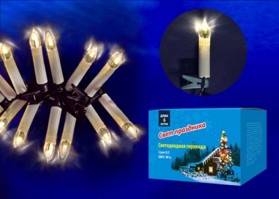 Гирлянда  ULD-S0600-030/SGA WARM WHITE IP20 CANDLES