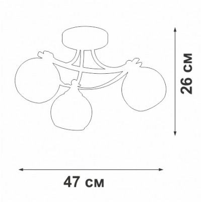 Потолочная люстра  V2564-0/3PL