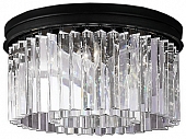 Потолочная люстра 1920s Odeon KR0387C-6B/P black/clear 