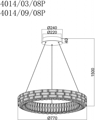 Подвесной светильник Gabbana 4014/03/08P