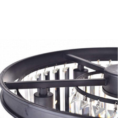 Подвесная люстра 1920s Odeon KR0387P-6B/P black/clear