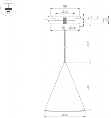 Подвесной светильник MAKOTO 054400