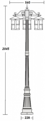 Наземный фонарь CORDOBA 15809B Gb