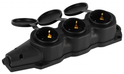 Розеточные блоки, удлинители  KX-3e-B-IP44