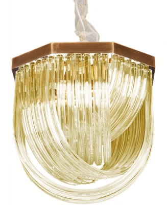Подвесная люстра Murano Glass A001-400 L4 brass/amber