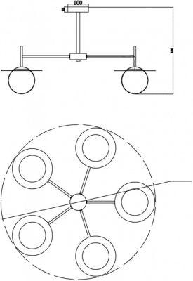 Потолочная люстра Camelia FR5202PL-05BS