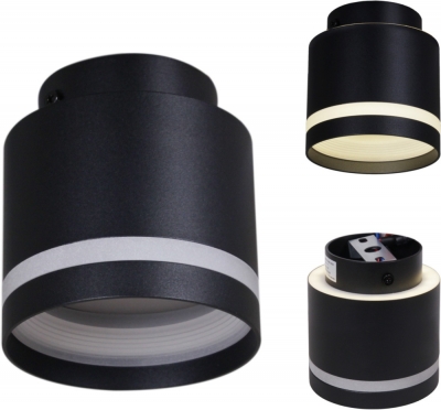 Точечный светильник  53001-9.5-001IL GX53+LED3W BK