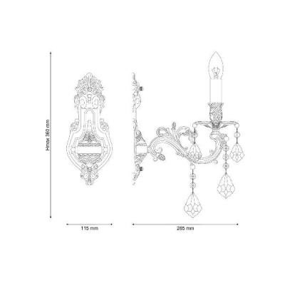Бра Barletta BARLETTA W122.1 coffe gold