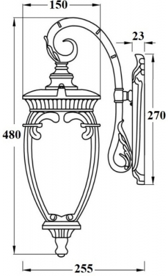 Настенный фонарь уличный VERONA 86202 R