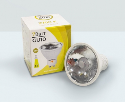 Лампочка светодиодная  HL GU10/7W/2700K DIM