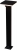 Наземный светильник  09975-0.7-001KT 0,6M LED12W BK