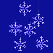 Гирлянда  ULD-E1503-072/DTA BLUE IP20 SNOWFLAKES-3 