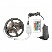 Светодиодная лента  ULS-Q221 5050-60LED/m-IP20-3M-RGB RRP36C24 Комплект светодиодной ленты с адаптером и контроллером 