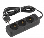 Розеточные блоки, удлинители  UX-3e-3m-B 