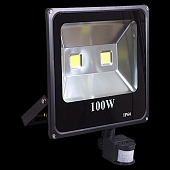 Прожектор уличный  54100-0.2-001QY LED100W+SENSOR BK 