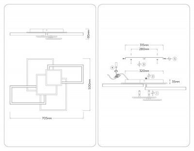 Потолочная люстра Acrylica FA1032