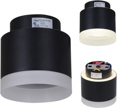 Точечный светильник  53004-9.5-001IL GX53+LED3W BK