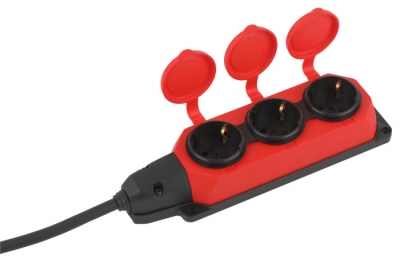 Розеточные блоки, удлинители  UK-3e-3x1,5-20m-IP44(KG)