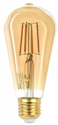 Лампочка светодиодная филаментная  F-LED ST64-7W-824-E27 gold