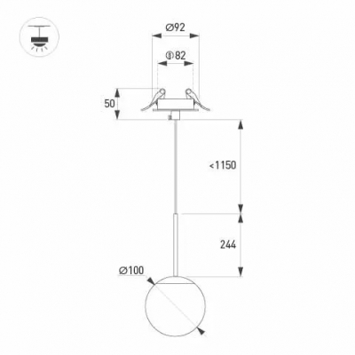 Подвесной светильник BEADS 056420