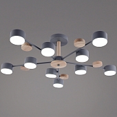 Потолочная люстра  03758-0.3-10 GREY+WOOD GX53 