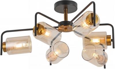 Потолочная люстра  IL8248-6COU-79 BK GD