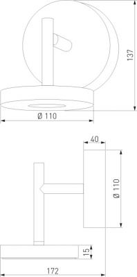 Настенный светильник уличный Verano 35185/D черный
