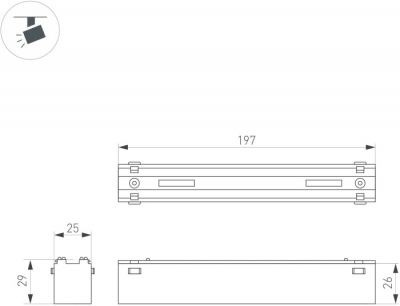 Трековый светильник  044189