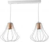 Подвесной светильник  MD.9052-2-P-WH+WOOD 