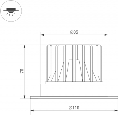 Точечный светильник ATLAS 037057(1)