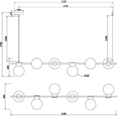 Подвесной светильник Gatsby FR5232PL-06B