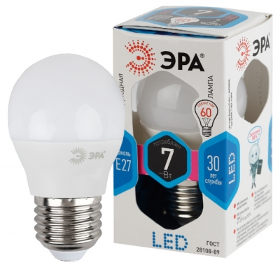 Лампочка светодиодная  LED P45-7W-840-E27