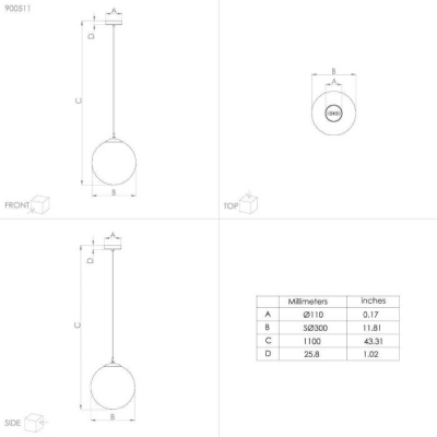 Подвесной светильник Rondo 3 900511