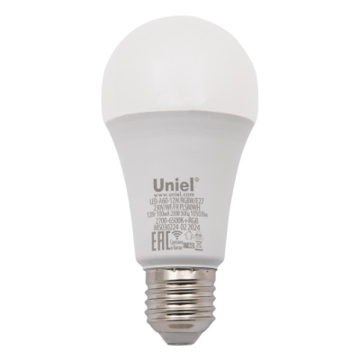 Лампочка светодиодная  LED-A60-12W/RGBW/E27/230V/WF/FR PLS80WH