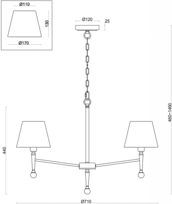 Подвесная люстра Rosemary FR2190PL-05N