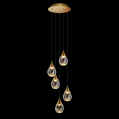 Подвесной светильник Stilla MD24001004-5A gold/clear