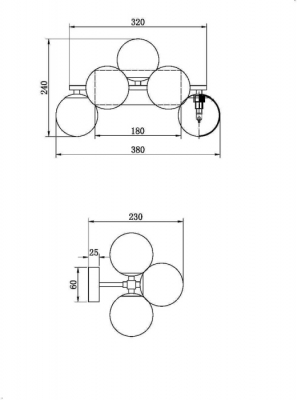 Бра Dallas MOD547WL-05B