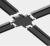 Соединитель X-образный  IT09-9031 black