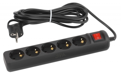 Розеточные блоки, удлинители  UX-5es-5m-B