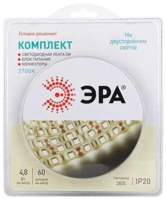 Светодиодная лента  2835kit-4,8-60-12-IP20-2700-5m